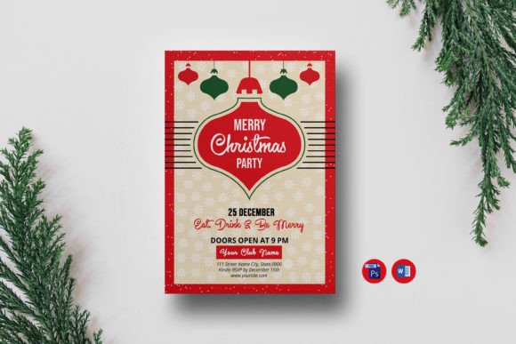 Christmas Party Flyer Template: A Modern Design Asset
