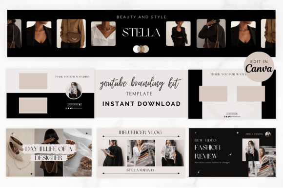 Crafting a Cohesive Black Luxury YouTube Brand with Canva