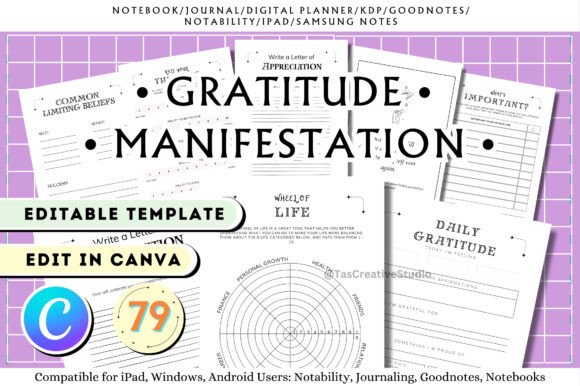 Manifestation Gratitude Canva Templates: Your Design Toolkit