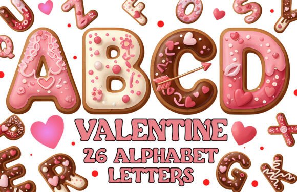 Valentines Alphabet Letters Sublimation: Beyond Standard Type