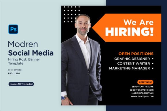 We Are Hiring Social Media Post 78: A Design Template for Recruitment